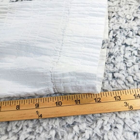 Talbots 3/4 Sleeve Button Down Blouse 98% Stretch Puff Cotton White Womans 12... - Picture 12 of 12